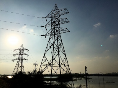 porur lake, power lines grid